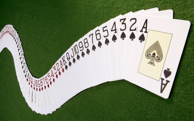 Spread Out Deck of Cards
