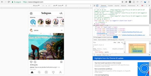 subir imagenes a instagram desde pc 1