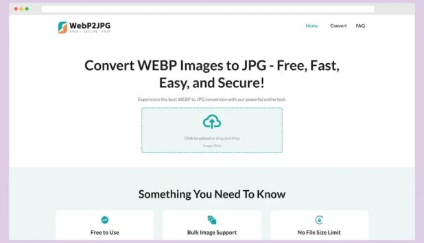 Convertir imágenes WebP a JPG online con WebP2JPG